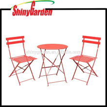 3 Piece Metal Outdoor Patio Cheap Bistro Set,Stainless Steel Folding Outdoor Table And Chair